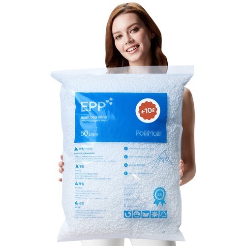 NEW 폴리몰리 LT201 그랜드 1인용 대형 빈백 소파 스판 안락 의자 쿠션 스톤베이지