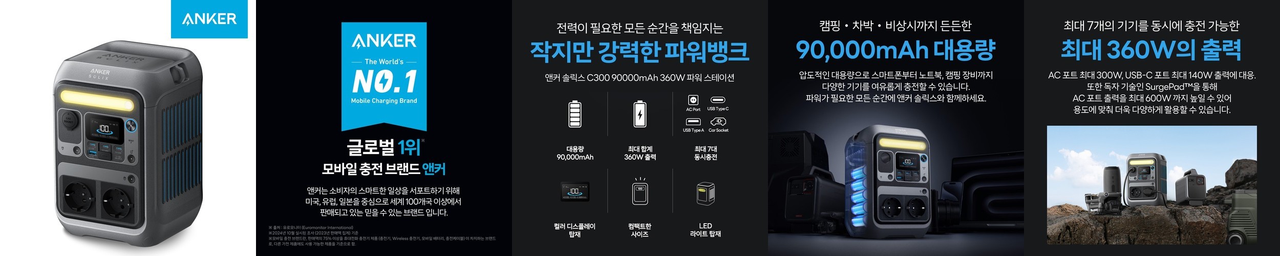 넥스트유 220V 42000mAh 스마트 캠핑 아웃도어 대용량 리튬이온 파워뱅크 408PB