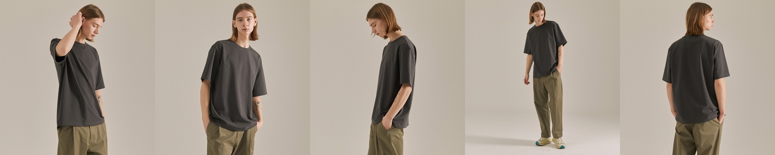 베이직하우스 쿨 기능성 라운드 반팔 티셔츠 5종