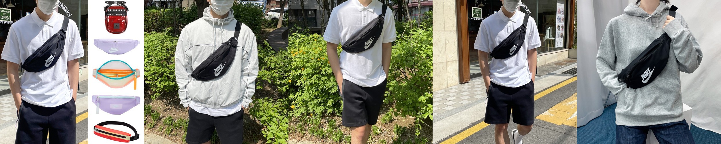 나이키 힙색 슬링백 러닝 벨트 스우시 헤리티지 테크 빅 웨이스백 힙팩 가방