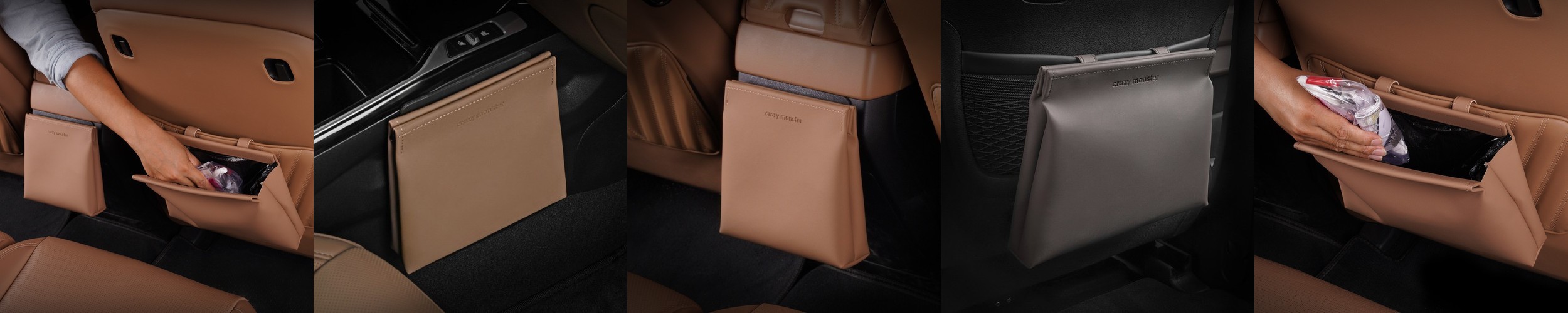 크레이지몬스터 디올뉴 싼타페 MX5 전용 퀼팅 쓰레기통 + 내장비닐 50매