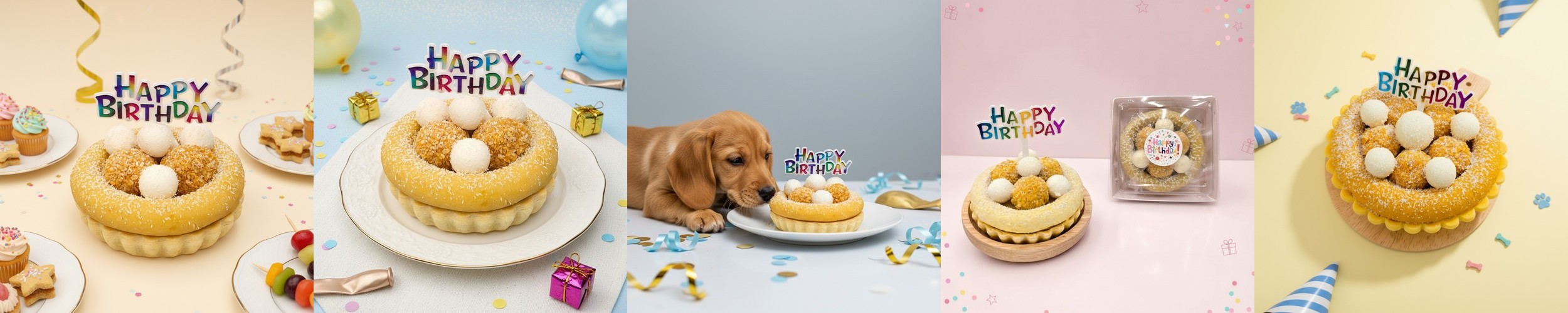 강아지케이크 치킨치즈볼 타르트케이크 강아지케익 독특수제간식 생일파티 해피벌스데이픽 포함