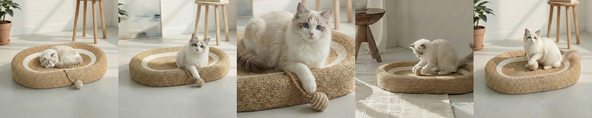 레토 고양이 스크래쳐 특대형 사이잘삼 침대 60×40