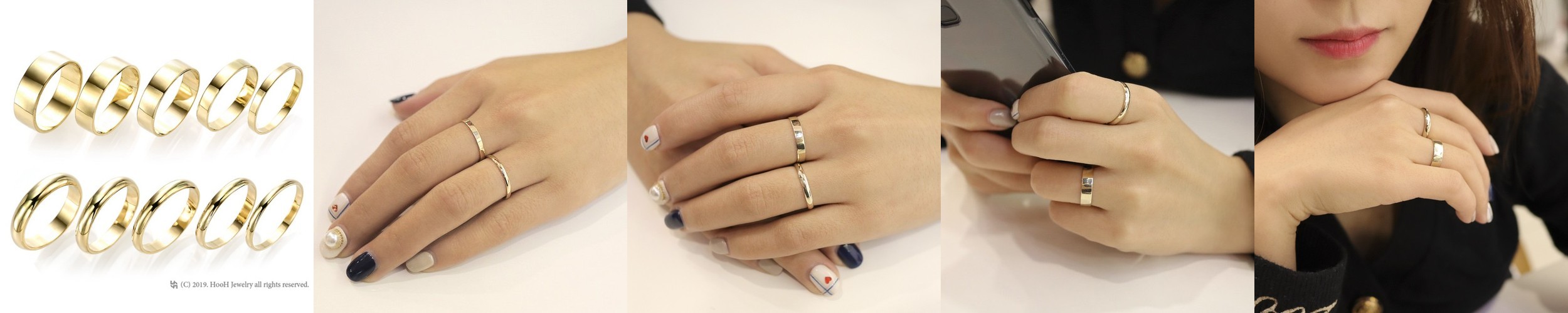 1+1 실버999 3mm 은반지 쌍가락지 민자 엥게이지 실반지