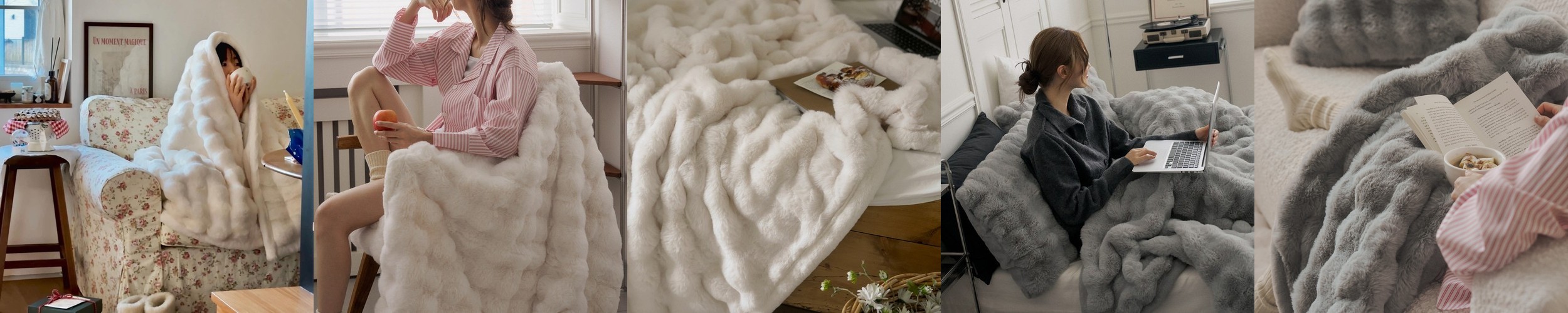 집앤콕 담요 블랭킷 대형 캠핑 두꺼운 이불 극세사 담요 아이보리, S