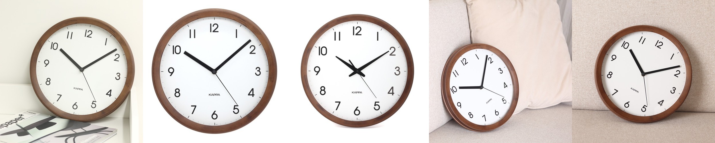 카파 무소음 벽시계 국내산 원목 효과 벽걸이시계
