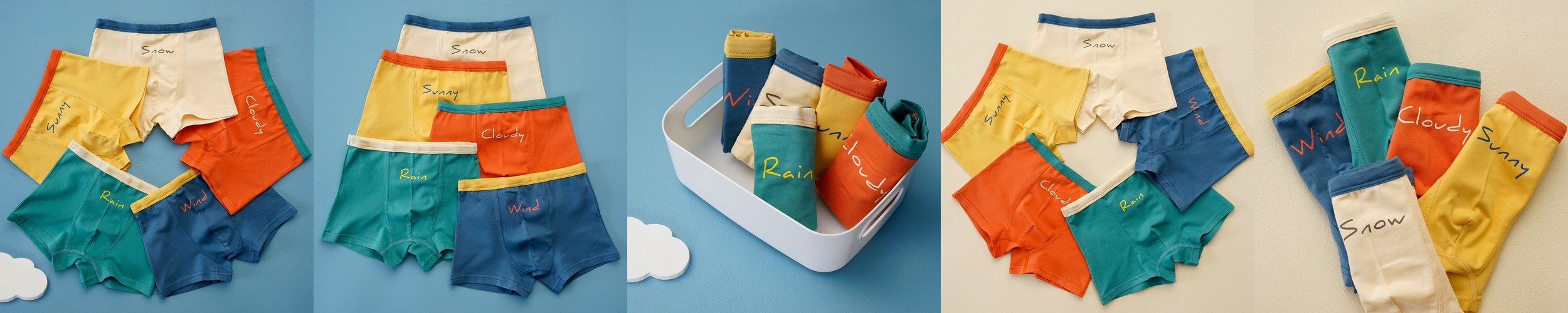 [빌도르] 그리너리 8매 남아 드로즈 사각 아동 키즈 어린이 팬티 세트