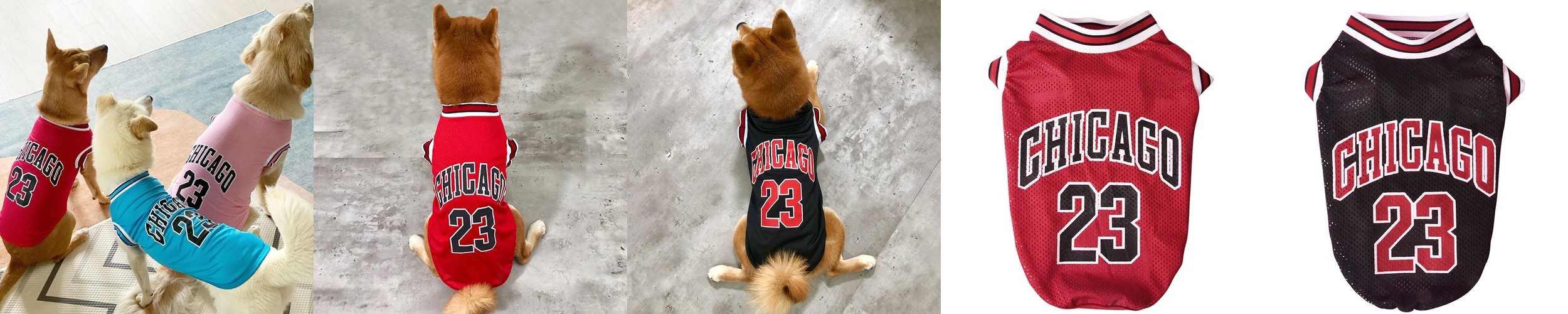 대형견옷 강아지여름옷 농구 나시 실내복 잠옷 중형견 레드