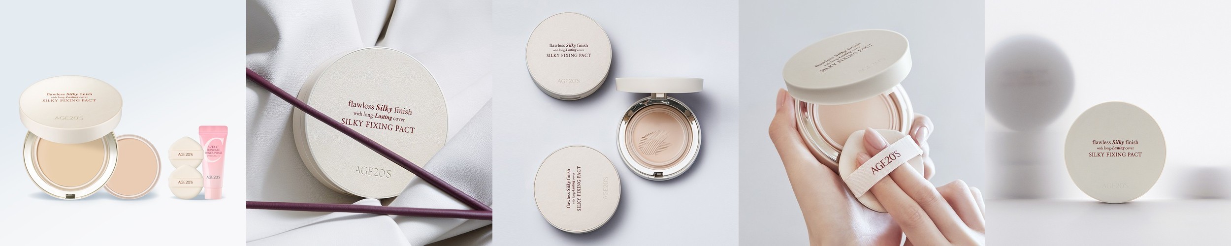 에이지투웨니스 실키 픽싱 팩트 14g 본품+리필(+스패출러브러쉬) (SPF50+)