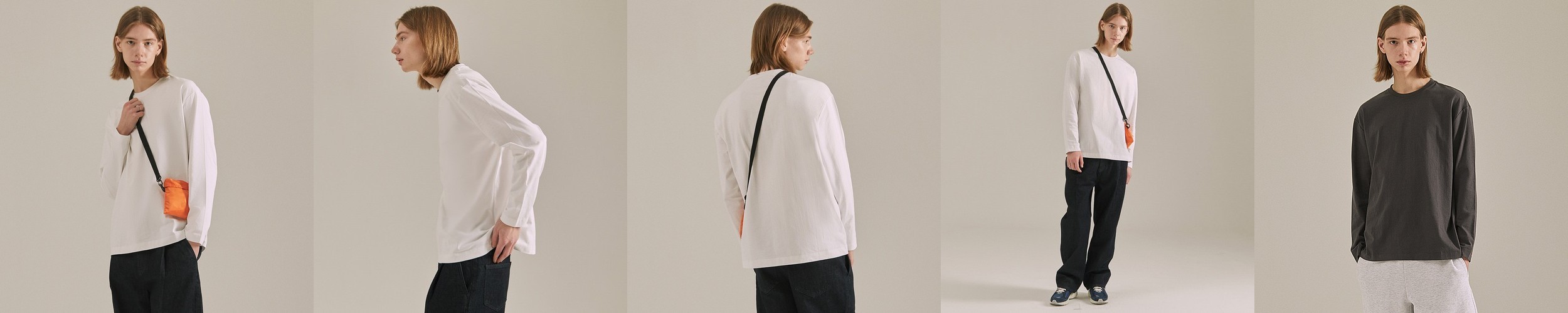 스라보 20수 면 피그먼트 워싱 시보리 긴팔 티셔츠 롱슬리브