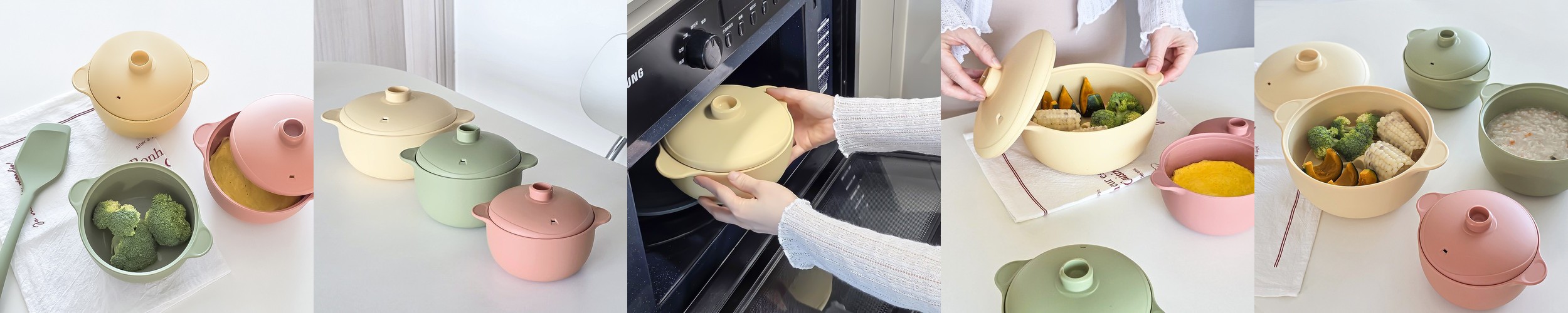 이디프 전자레인지 찜기 국산 실리콘 냄비 라면 계란찜 용기 500ml