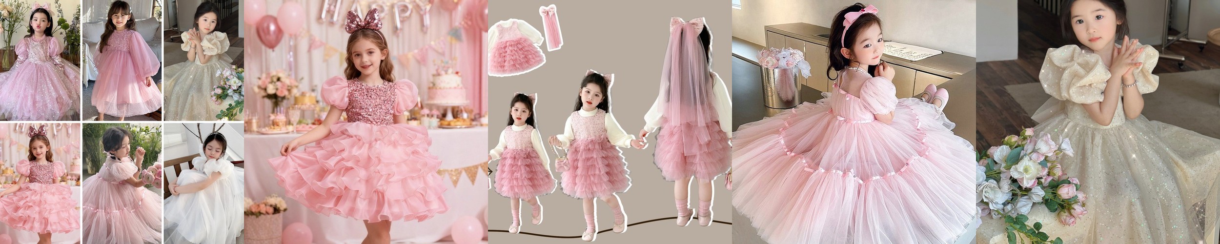 여아 드레스 공주 유아 드레스 아기 아동 원피스 레이스 샤 화동 하객 생일 파티 촬영룩