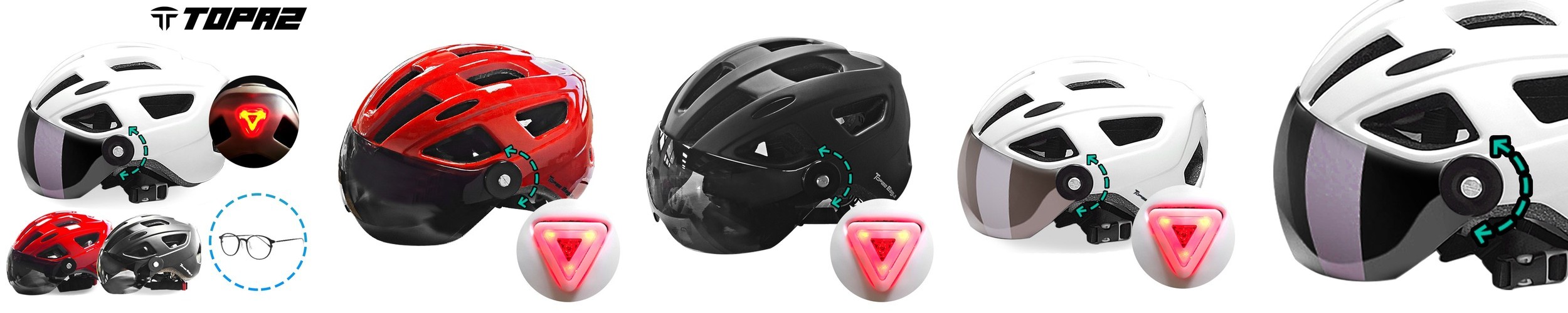 톰디어 후미등겸용 어반 전동킥보드헬멧 자전거헬멧