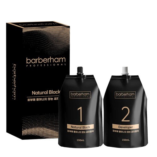 바버함 자연블랙 피부에 묻어나지 않는 새치염색약 [150g] 1개
