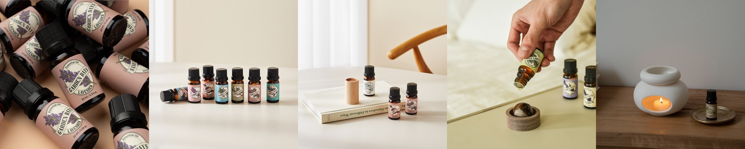 [선물포장] 비건 에센셜 아로마 오일 롤온 & 괄사 세트 바질 스퀘어