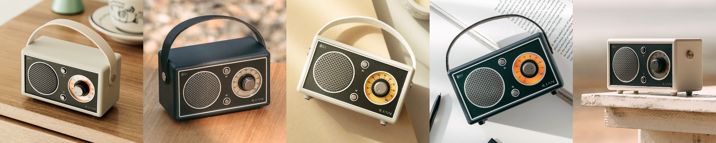 일리안 휴대용 블루투스 스피커 미니 라디오 캠핑 감성 거실 스피커