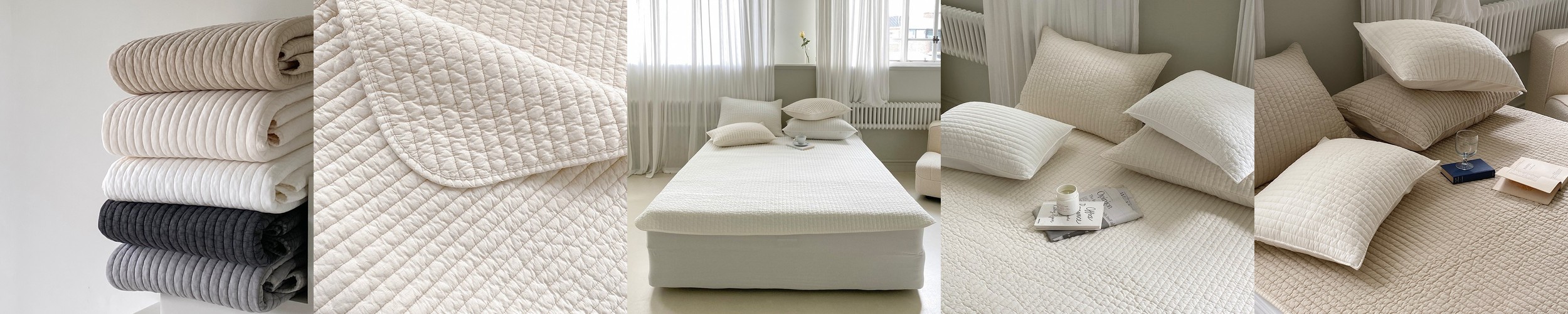 모제무드 와이드 오가닉 순면 무형광 피그먼트 밴딩 침대패드 이불 SS