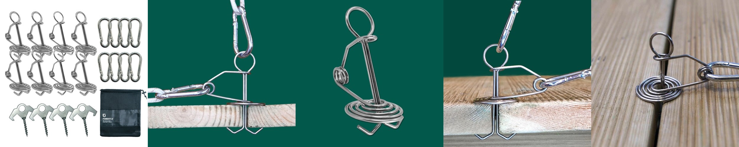 포레스트유 악어데크팩 올인원 세트 오징어 앵카 텐트 고정 데크팩