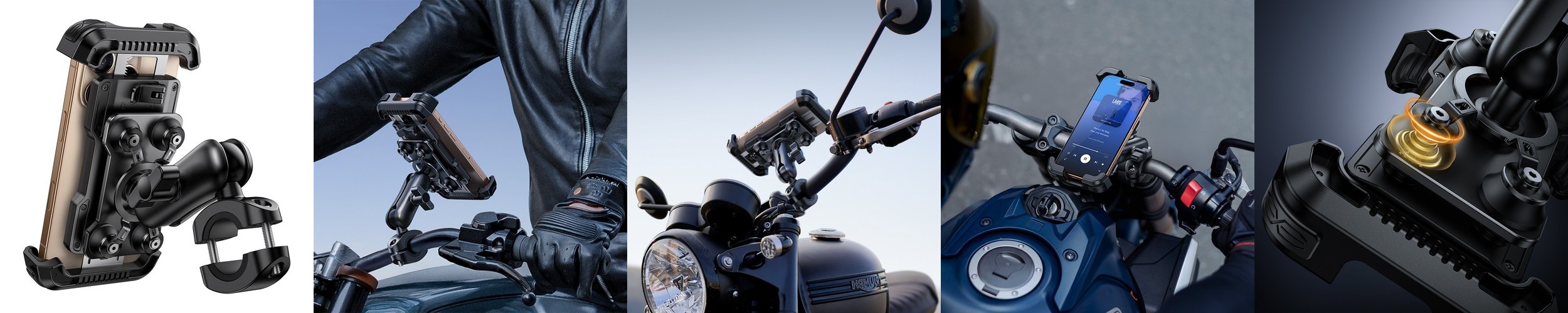 리센 자전거 핸드폰 거치대 진동방지 전동킥보드 오토바이 휴대폰 거치 V25