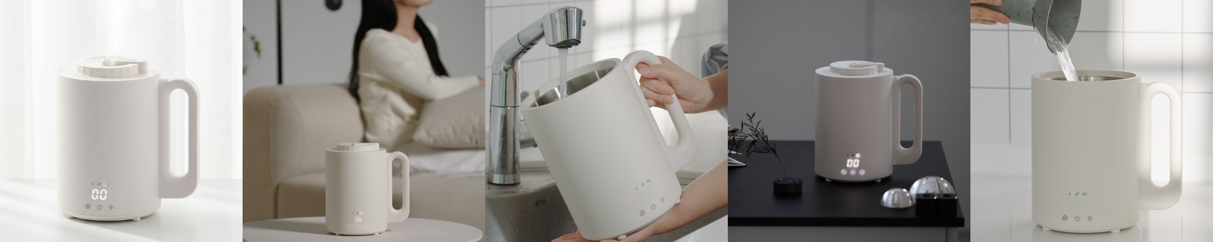 보본 포트형 가열식 가습기 1.7L SUS316 스테인리스 자동세척 VB-HM1700