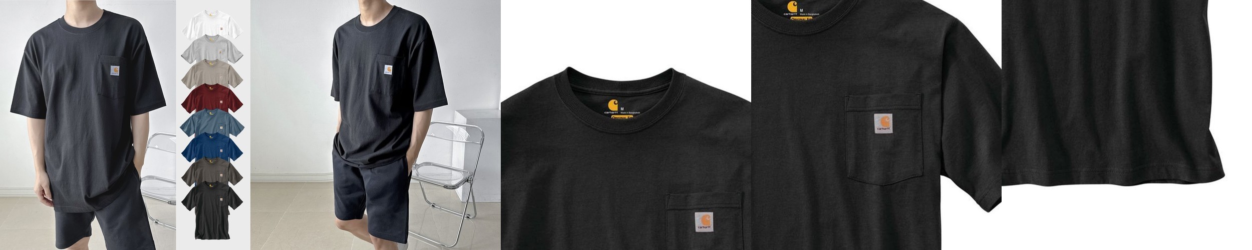 칼하트 K87 반팔티 워크웨어 포켓 반팔티셔츠
