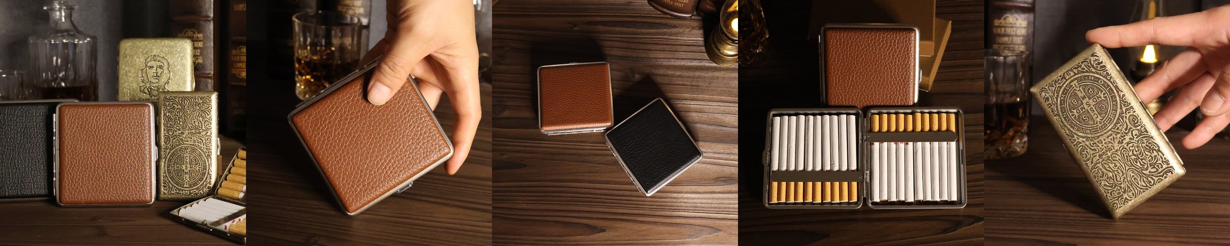 메탈 가죽 담배케이스 에쎄 슬림 일반 담배파우치