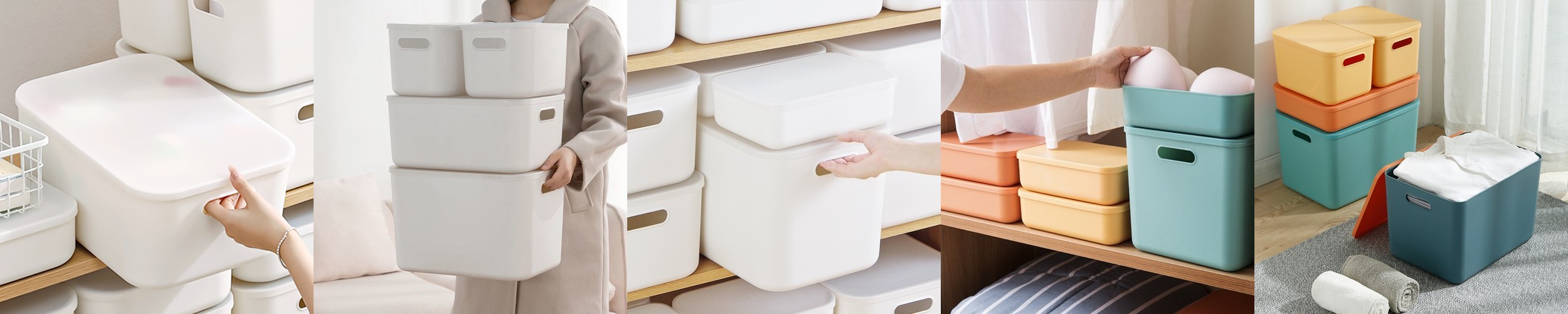 대형 폴딩 리빙박스 옷 수납 정리 투명 화이트 오리지널S