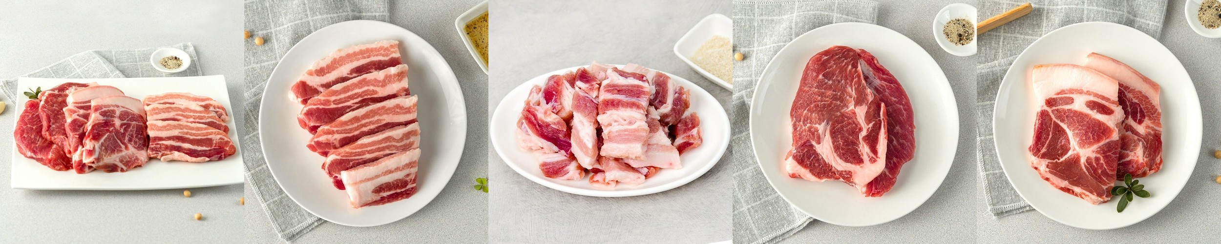 듀록 삼겹살 오겹살 목살 미박 목살