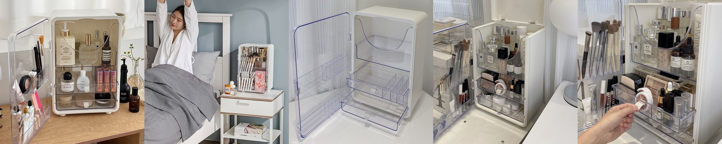코드리빙 화장품정리대 화장대정리함 아크릴 철제 화장품 향수 정리함 보관함 수납함 3C4M
