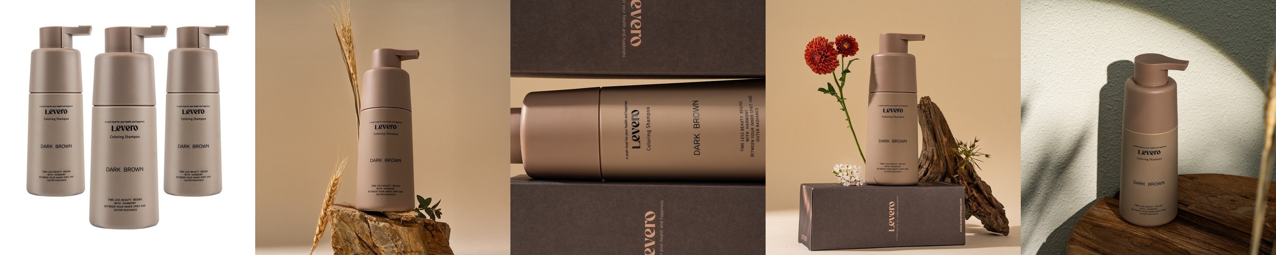 르베로 맥주효모 새치커버 염색샴푸 다크브라운, 300ml, 3개