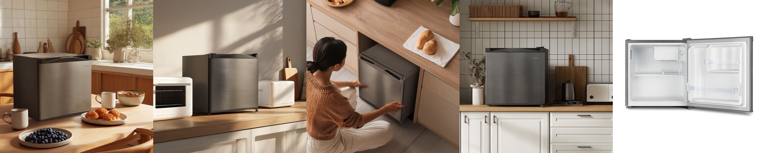 소형 미니 냉장고 1도어 원룸 일반 사무실 냉장고 더함 CHIQ 왼쪽(좌), 46L 실버