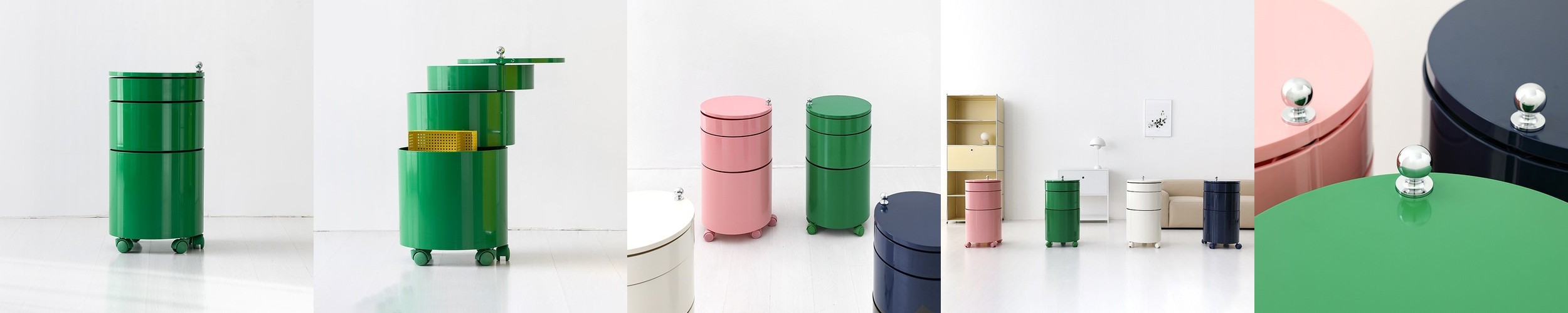 빙그리 회전서랍 트롤리 7단 크림 1019.7772