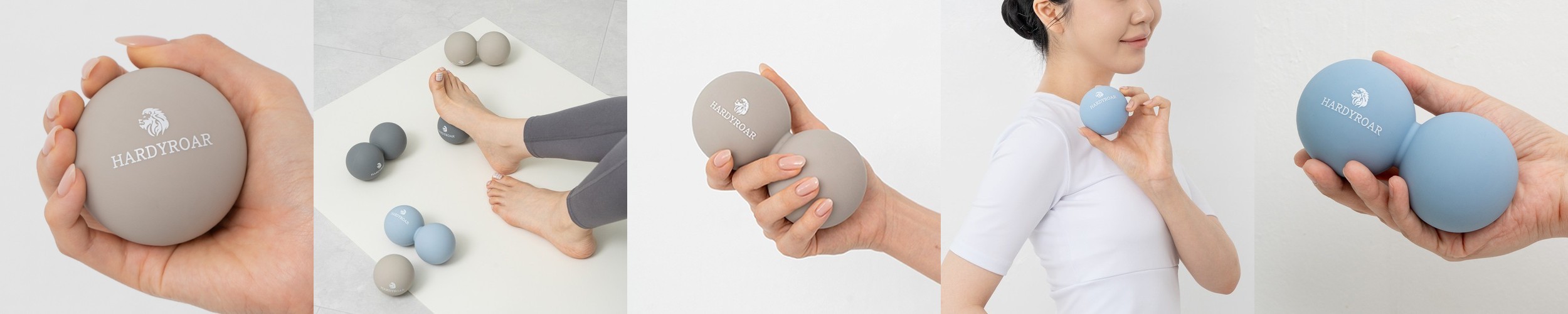 하디로어 마사지 볼 실리콘 라크로스 요가 스트레칭 근육 뭉침 목 어깨 종아리 싱글 베이지