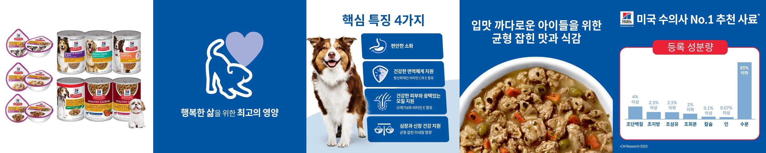 힐스 강아지사료 어덜트 7+ 헬시 퀴진 치킨 스튜 354g x 24개