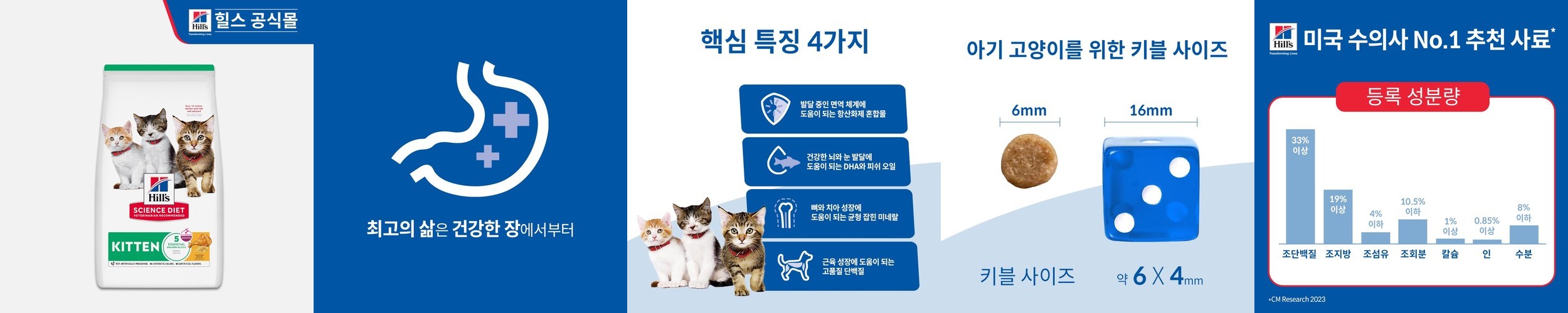 힐스 고양이사료 XS 미니백 키튼 540g