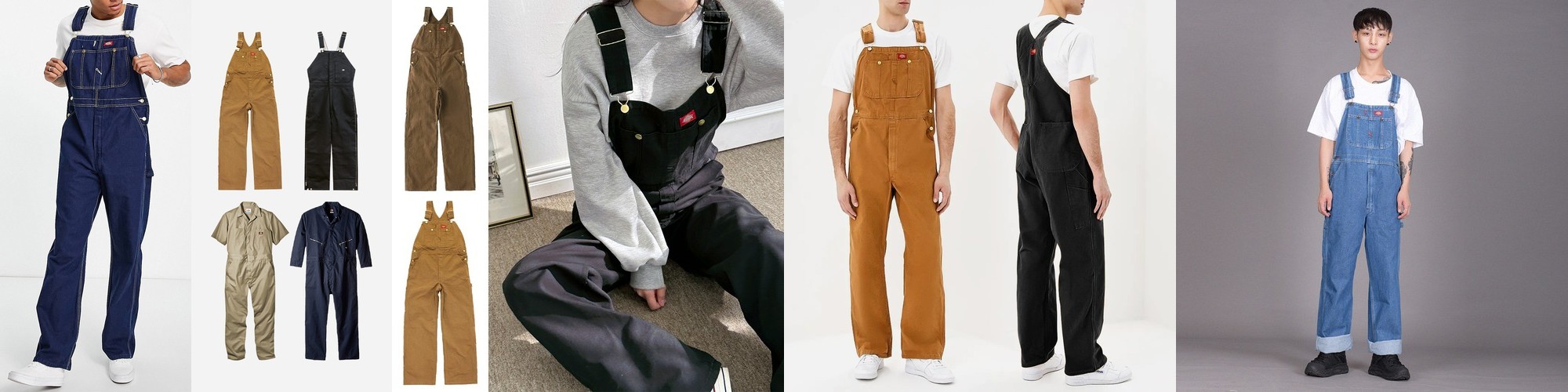 디키즈 오버핏 남자 멜빵바지 작업복