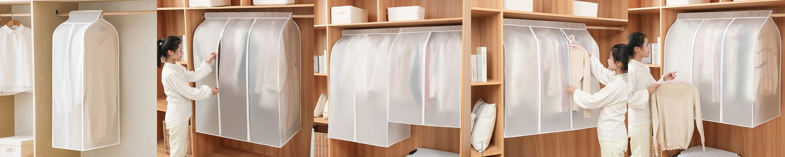 옷커버 반투명 의류 보관커버 옷걸이 덮개 중형