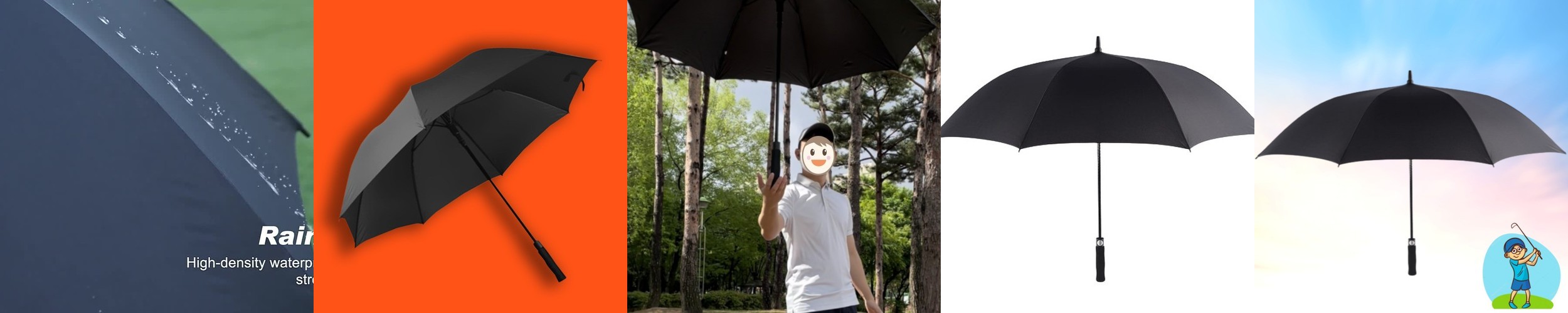 웨스트스타일 대형 UV 자외선차단 자동 경량 골프우산 양산 UPF50+