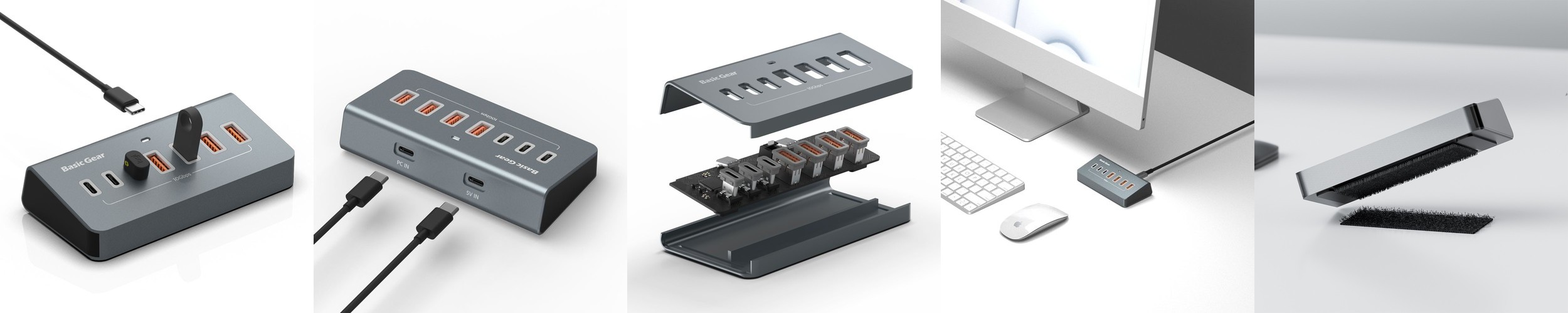 USB 3.2 C타입 7in1 버티컬 멀티 허브