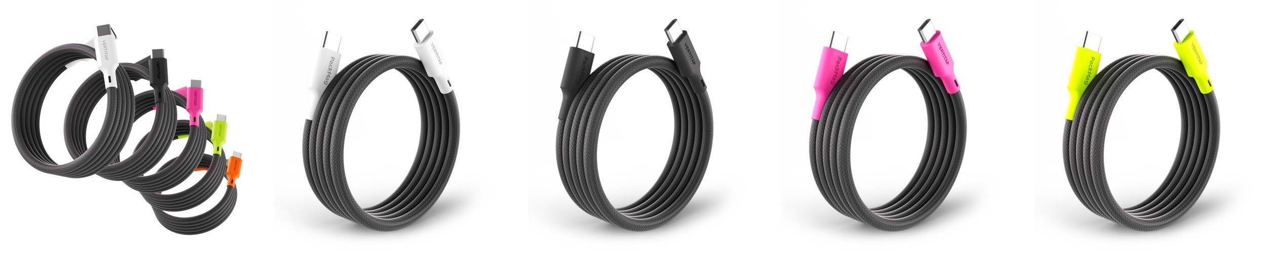 버티탭 팩맥 CtoC타입 PD 240W 초고속 충전 마그네틱 케이블 1m