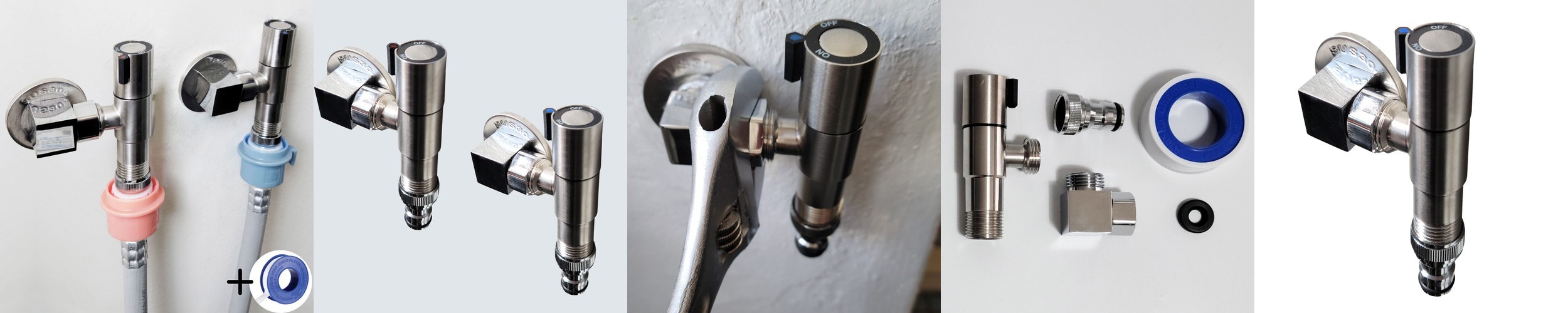 슬림수전 납작 수전 세탁기 세탁실 수도꼭지 베란다 2세대