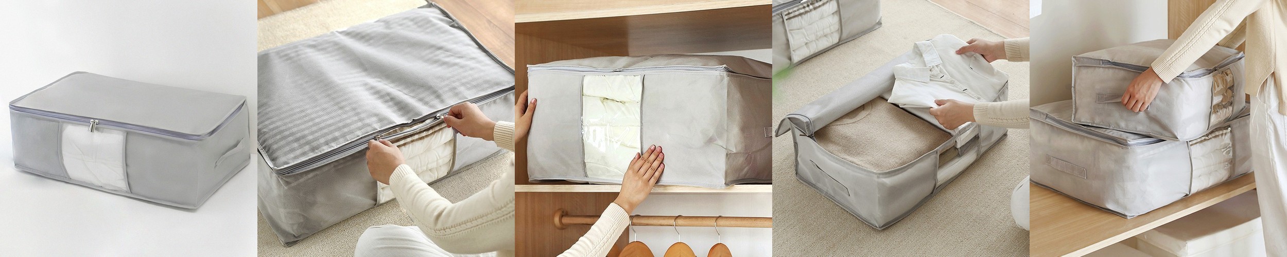 그란덱스 옥스포드 이불정리함 이불보관함 이불수납함 패딩 옷 이불가방 패브릭리빙박스 소형 사이즈