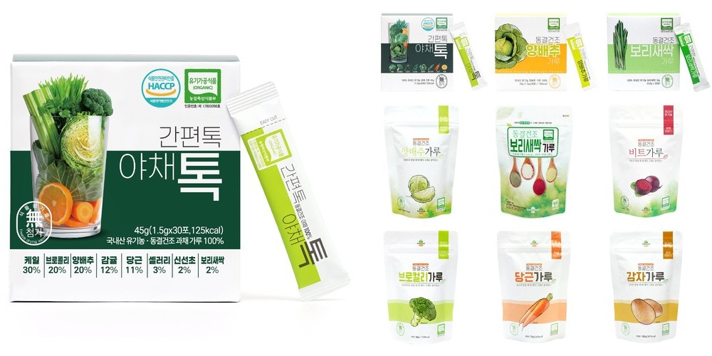 산마을 유기농 간편한 야채톡 동결건조 야채가루 분말 1.5g, 30개