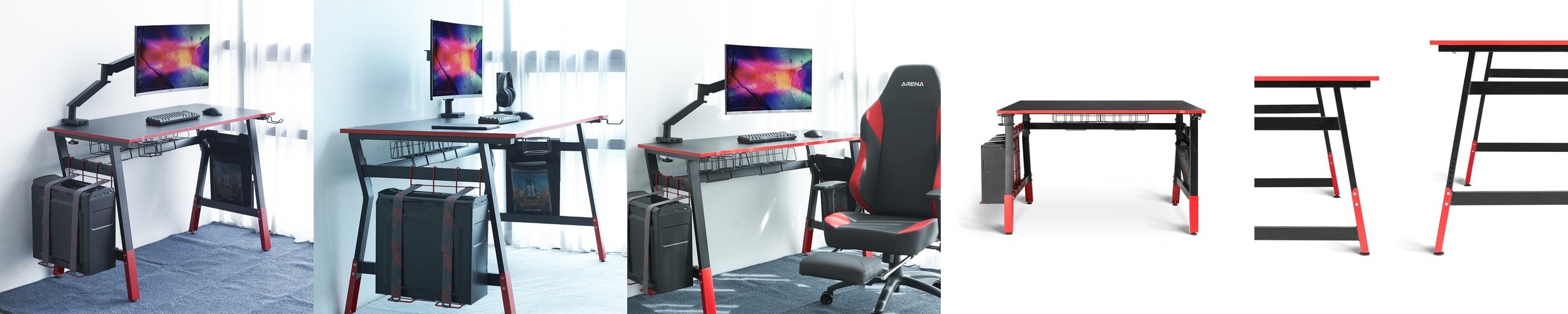 제닉스 ARENA MULTI DESK 1260 1인용 컴퓨터 게이밍책상