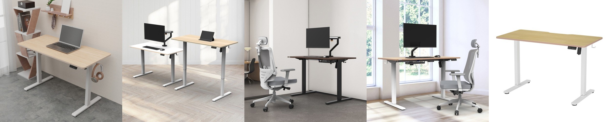 오프레임 STILO 듀얼 모니터 받침대 프리미엄 데스크 선반 고급 원목 높이조절