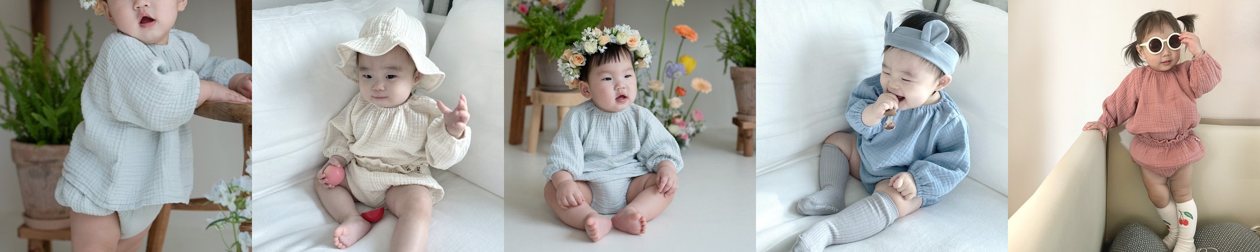 로라밤 텐션 모달 골지 수트세트 유아 아기 신생아 50일 100일