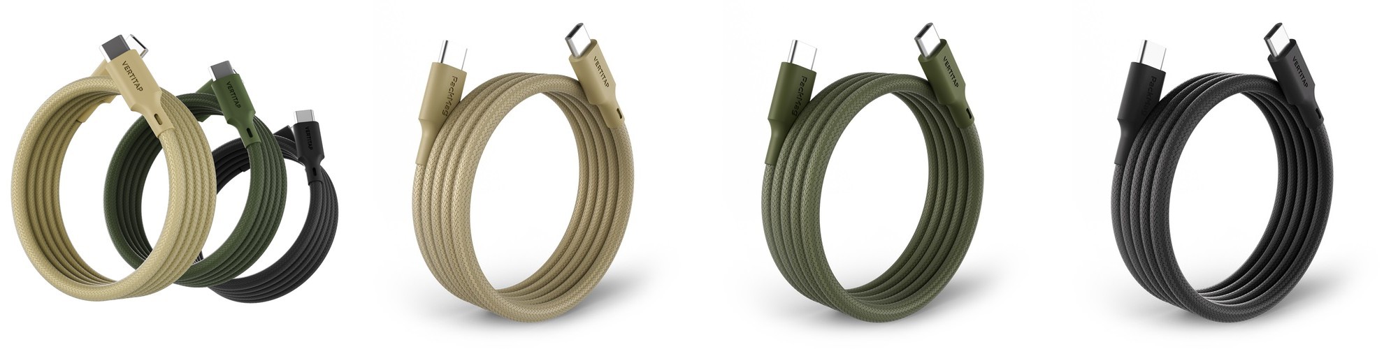 버티탭 팩맥 아웃도어 C to C타입 PD 240W 초고속충전 마그네틱 케이블 1.5m