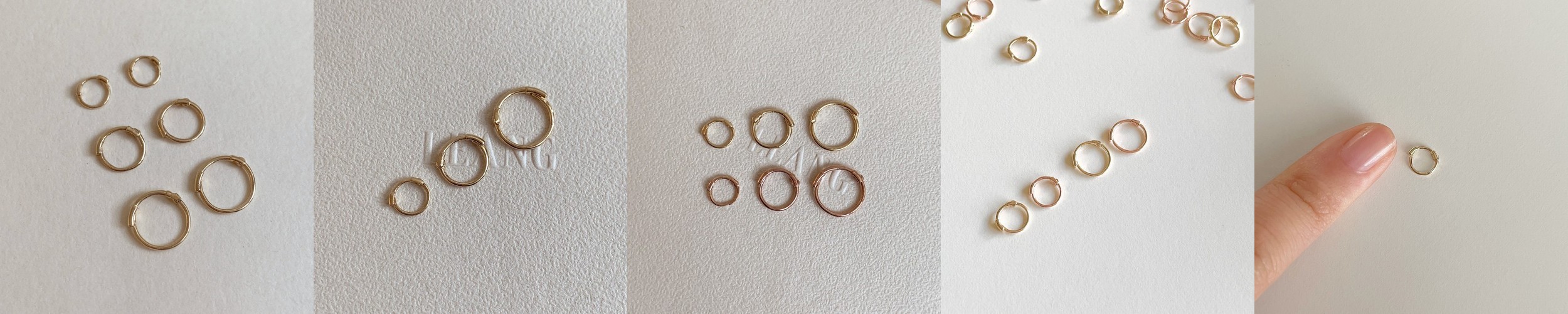 10K 14K 초미니 원터치 링 귀걸이 미니링 귓바퀴 내경 2mm 3mm