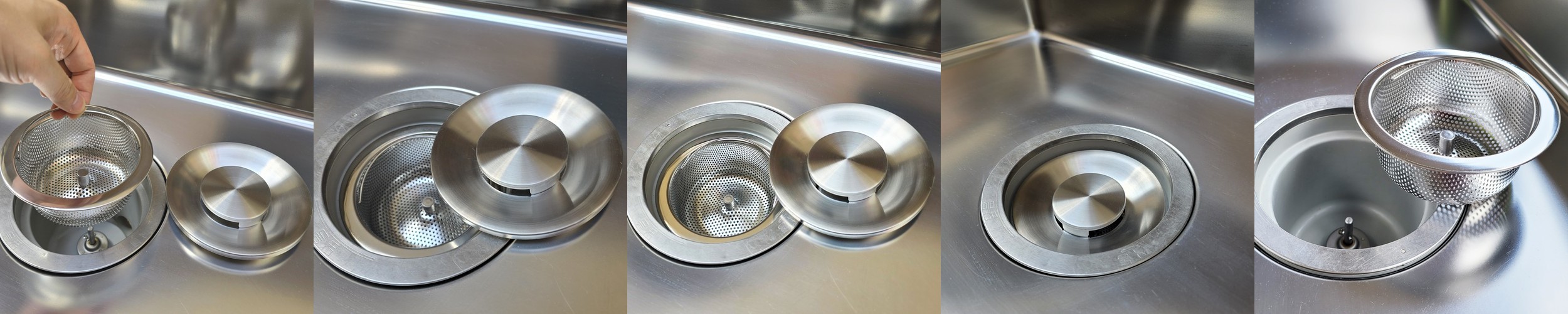 탈수거름망 싱크대 탈수기 배수망 + 커버 올스텐 세트