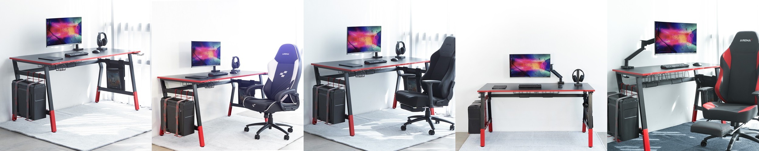 제닉스 ARENA MULTI DESK 1680 1인용 컴퓨터 게이밍책상